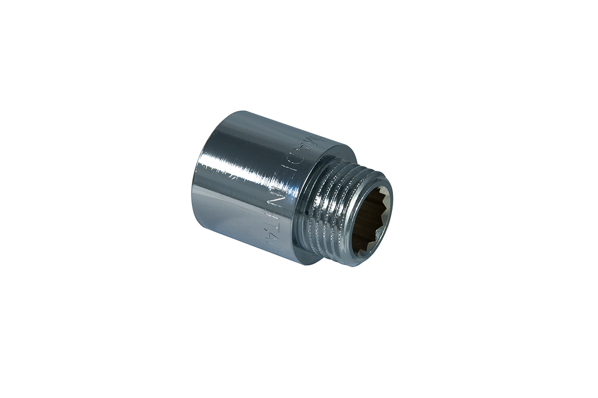 Brass extension m/f chrome plated