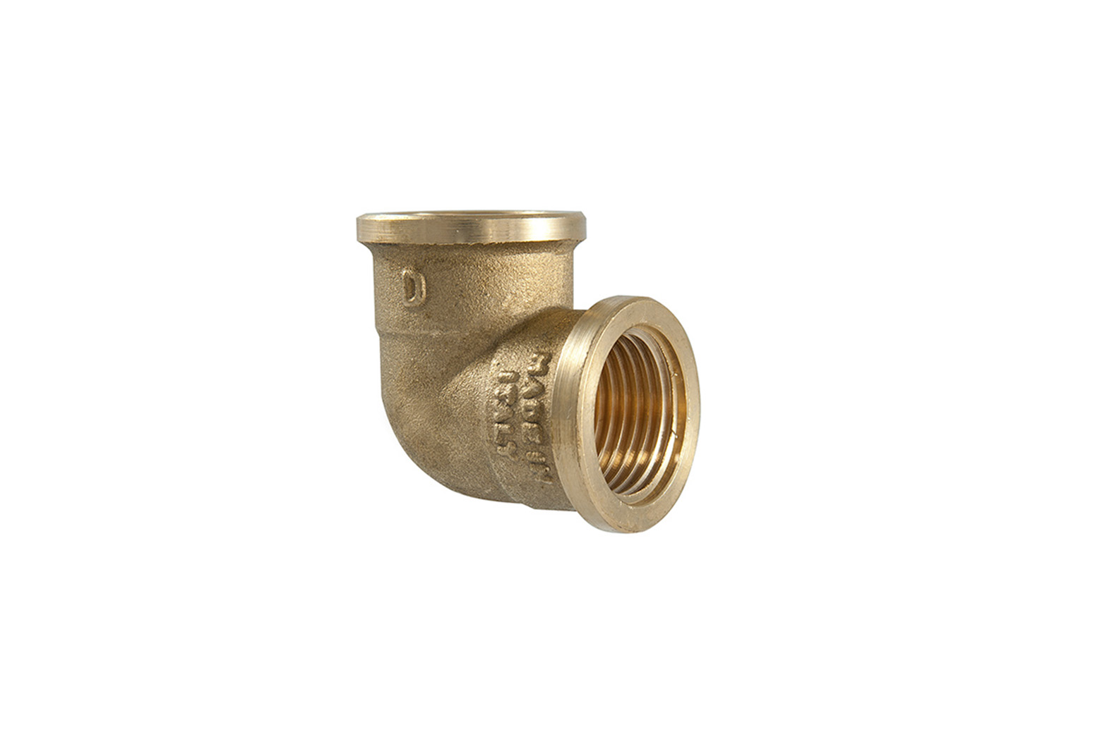Heavy brass elbow 90° f/f yellow